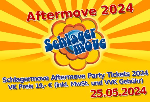 Schlagermove-Aftermove am 25.05.2024 auf dem Heiligengeistfeld in Hamburg - hier Tickets sichern!